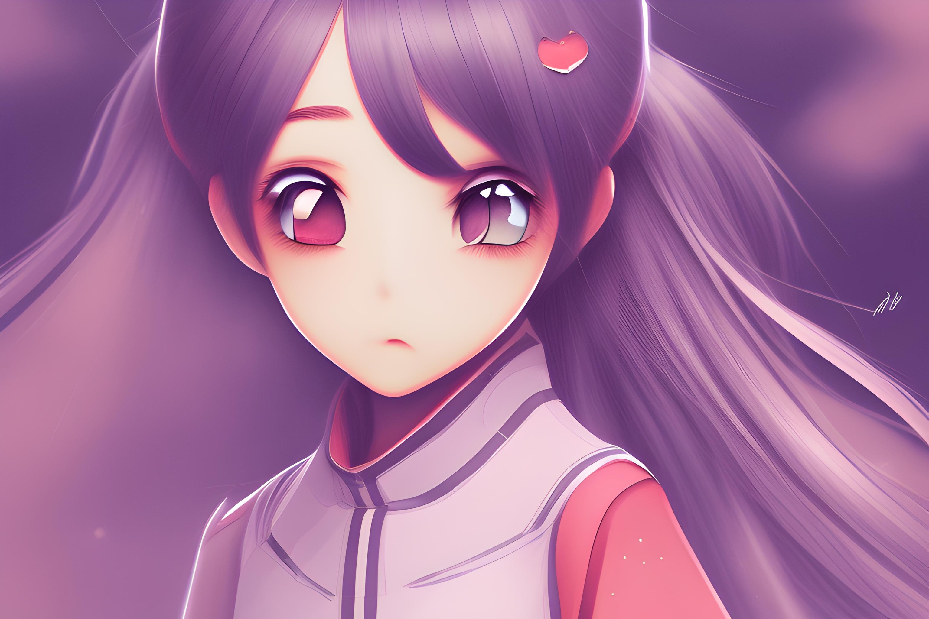 Une fille manga mignonne 